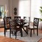 Baxton Studio Miela Modern and Contemporary Two-Tone Dark Brown and Walnut Brown Finished Wood 7-Piece Dining Set 179-11389-10894-Zoro - alternate 7